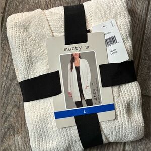 Matty M Women’s Cardigan Ivory Size Large